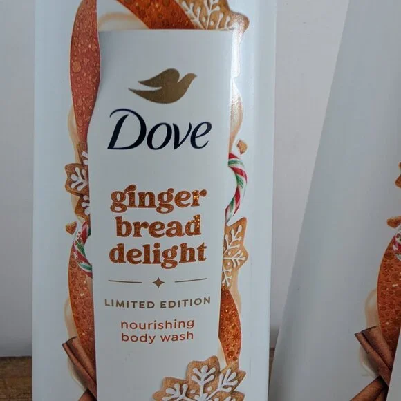 Lot of 2 Dove Gingerbread Delight Limited Edition Nourishing Body Wash - New! - Picture 2 of 5